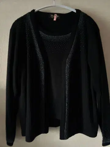 FLO 스팽글 장식 가디건 세트