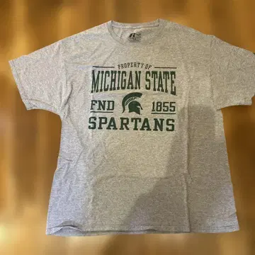 Michigan State Spartans T셔츠 XL 그레이 구제 의류