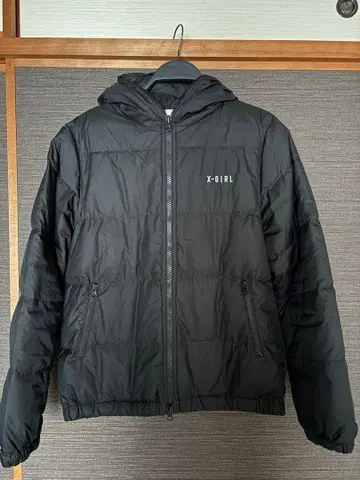 X-GIRL 블랙 다운 자켓