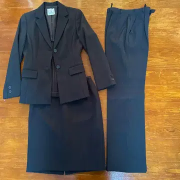 수트 3세트 블랙 그레이 스트라이프 워셔블