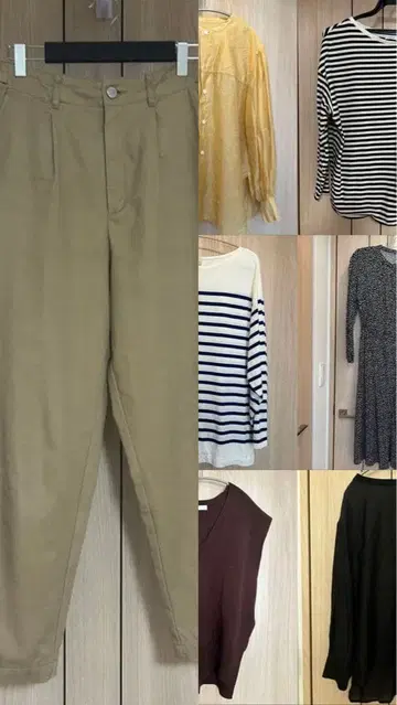 베이지 치노 팬츠 + 좋아하는 상의