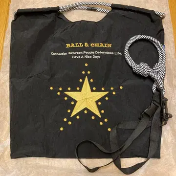 볼&체인 에코백 블랙