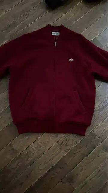 LACOSTE 90s 라코스테 와인 레드 블루종 울 스웨터