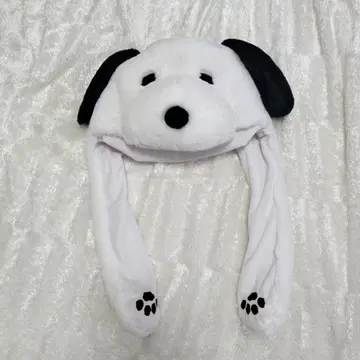 USJ 구매 스누피 따뜻한 팬캡 귀 움직이는 발바닥 퍼 모자