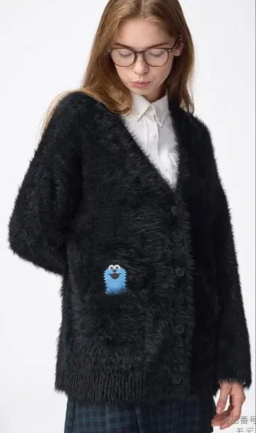 GU 오버사이즈 가디건 스 블랙 가디건 S