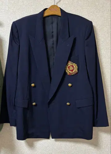 잉게보그 고급 테일러드 자켓 카네코 이사오 네이비 와펜