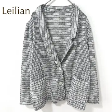 레리안 니트조 테일러드 자켓 스트라이프 패턴 (L) 올 패턴 루즈핏