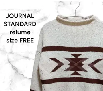 레리움 네이티브 무늬 니트 상의 실크 혼방