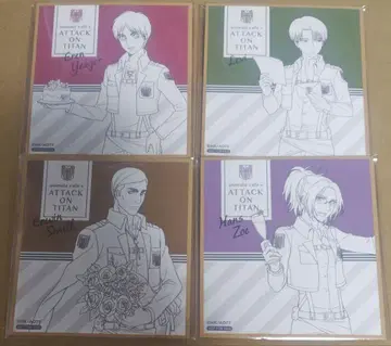 진격의 거인 애니메이트 카페 특전 코스터 [ 엘런/리바이/엘빈/한지 ]