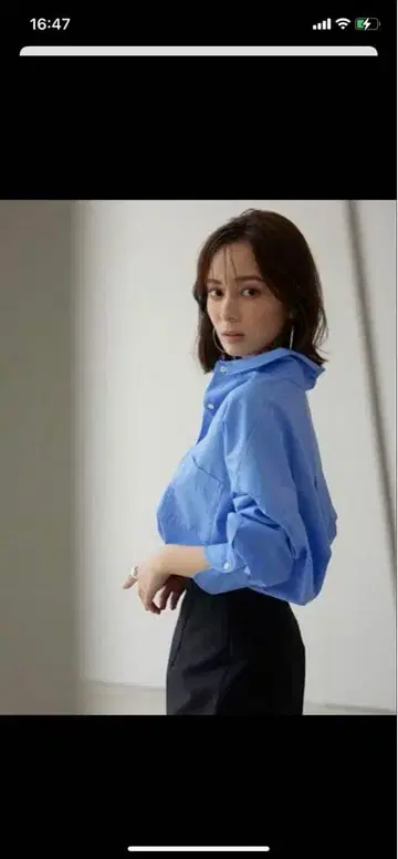 [새상품급] 아뉴앙스 스탠다드 셔츠 블루