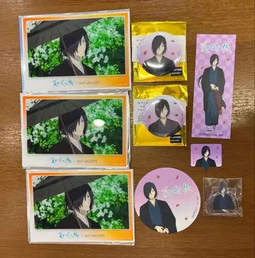 나츠메 우인장 콜라보 카페 마토바 세이지 코스터 아크릴 키링 아크릴 엽서