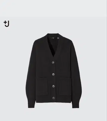 유니클로 UNIQLO +J 미들 게이지 캐시미어 V넥 가디건 L 사이즈