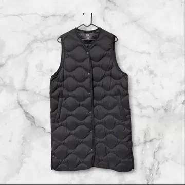 유니클로 울트라 라이트 다운 롱 베스트 2023 블랙 L