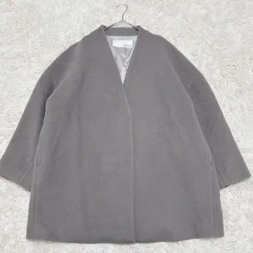 스테디셀러 인기 윔 가젯 노카라 울 하프 코트 사이즈 free