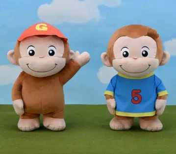 호기심 많은 조지 뚱뚱한 L 봉제 인형 티셔츠 & 캡