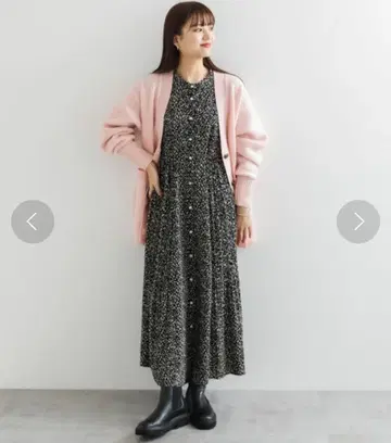 레오파드 도트 프린트 원피스 BLACK 계열 어반 리서치