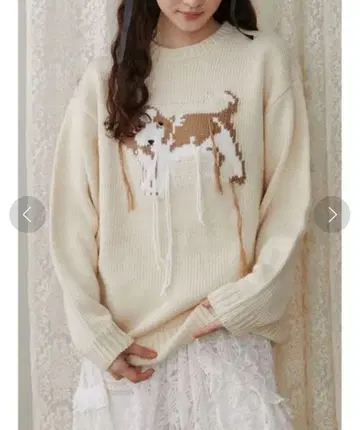 [11/3까지 판매] merry jenny 빈티지 라이크 도그 니트