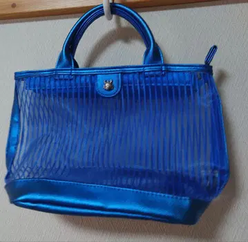 [ 댄스 위드 드래곤 ] 파란 메쉬 토트백