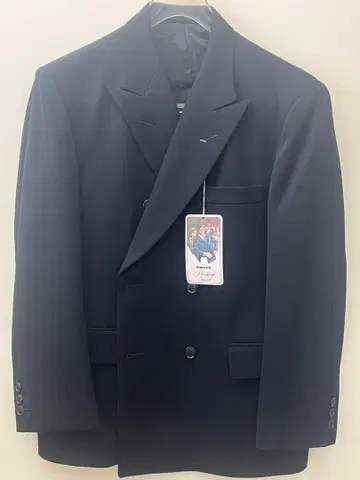 네이비 더블 브레스트 수트 자켓