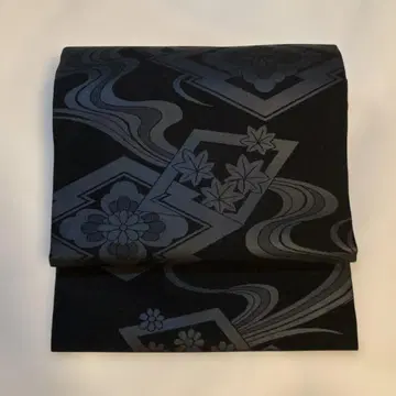 나고야 오비 꽃무늬 파도 무늬