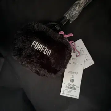 FURFUR 블랙 퍼 숄더백