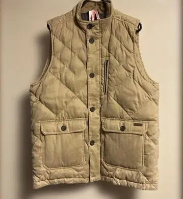 골든 베어 퀼팅 다운 베스트 베이지 L 사이즈