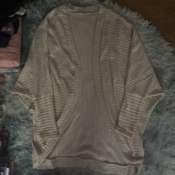 [ 거의 새상품 ] 스트라이프 니트 가디건 베이지