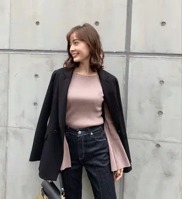 CACHEC 크롭 테이퍼드 데님 (인디고 블루)