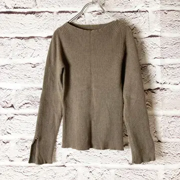 z1968:고베 레터스 니트 스웨터 브라운 계열 사이즈 M