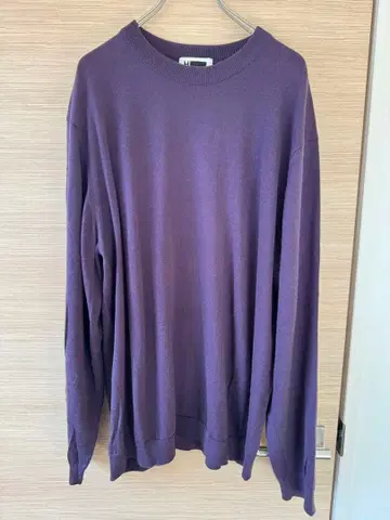 H 뷰티&유스 퍼플 니트 스웨터 L 사이즈