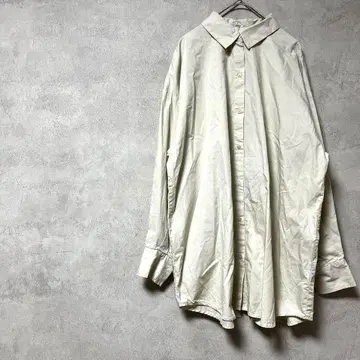 아냅 면 100% 긴팔 셔츠 백리본 화이트 계열 블라우스 봄/여름/가을