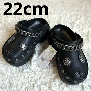 택 포함 미사용품 atmos crocs 콜라보 샌들 블랙 22cm