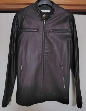 다크 브라운 싱글 라이더 자켓