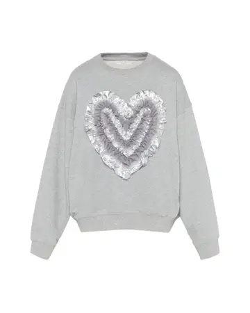 poppy HEART TULLE SWEATSHIRT