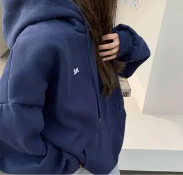 AE 네이비 후드 부착 후드티
