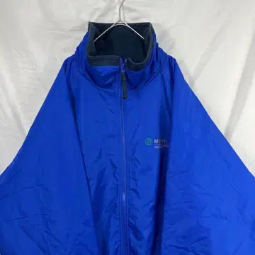 00s mwh 안감 플리스 자켓 블루종 파랑 자수