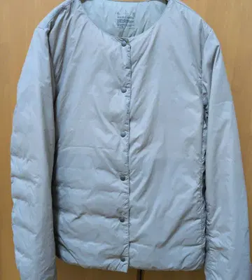 무인양품 경량 다운 노카라 자켓 베이지 L 사이즈