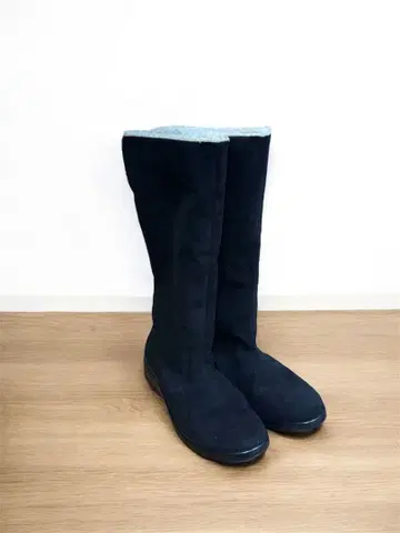 25cm 카네마츠 스웨이드 블랙 퍼 스노우 고어텍스 눈 롱 부츠