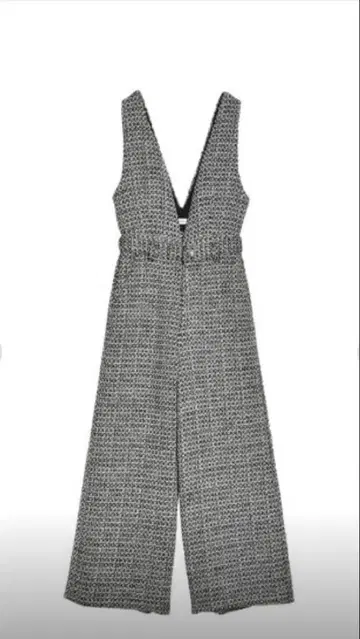 [ 새상품 택 포함 ] 트위드 살로펫 V넥 와이드 레그