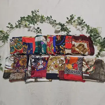 대형 실크 스카프 브랜드 포함 15장 세트 묶음 판매