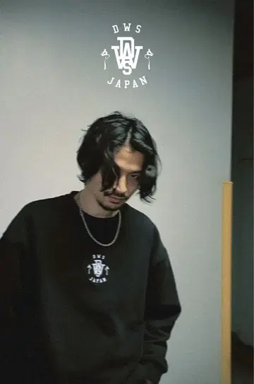 DWS JAPAN 로고 맨투맨 조거 팬츠 세트