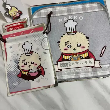 코코스 치이카와(먼작귀) 콜라보 미니 타월 복조리 키링 랏코