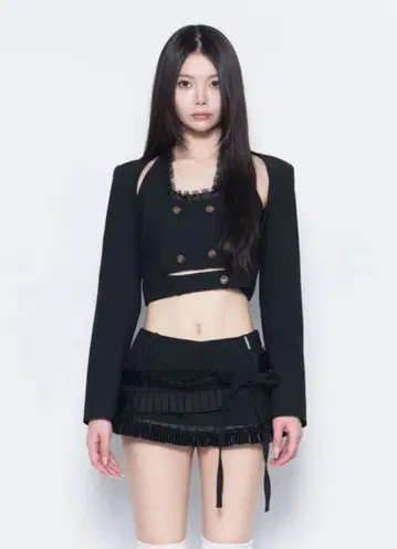 S 레이스 트리밍 수트 앙상블 theredthread