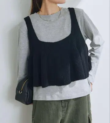 [새상품 미사용] 퓨어세신 리브 x  니트 뷔스티에