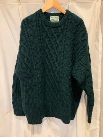 Freak's Store 다크 그린 케이블 니트