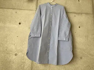 무인양품 셔츠 원피스 스카이블루