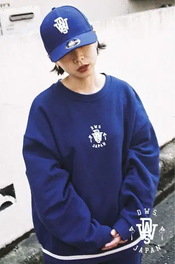 DWS JAPAN 로고 맨투맨 조거 팬츠 세트