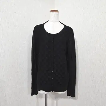 바나나리퍼블릭 도트 메쉬 가디건 블랙 ( L ) 코튼 혼방