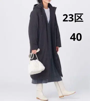 택 포함 새상품 23구 충전솜 논스티치 롱 아우터 나카무라 안 착용 40