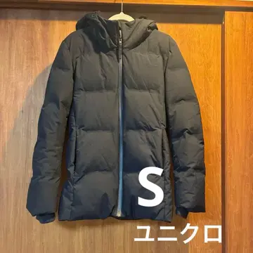 새상품급 심리스 다운 후드티 (3D 컷) S 블랙